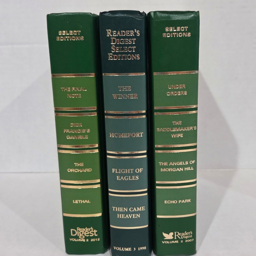 Reader's Digest Select Editions Lot of 3 Hardcover Books (1998, 2007, 2012)